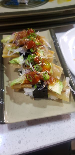 Special made Vegan Nigiri at Asuka Sushi in Sparks