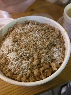 Coconut sugar on top? Yes please  at Crumble Mania  - New Cross in South East London