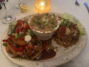 This was an entree sampler platter. Absolutely EXCELLENT!   at Sabor Peru in Caldwell