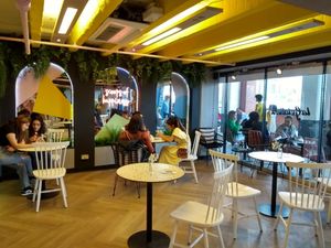 Seating at La Gelatiera - OXO Tower in South East London