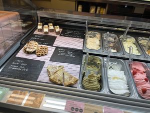 Vegan carrot cake   at La Gelatiera - OXO Tower in South East London