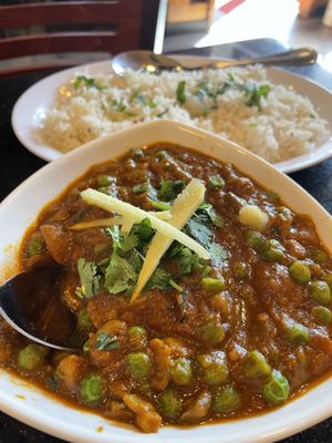 Mushroom mattar vegan  at Desi Tadka in Bellevue