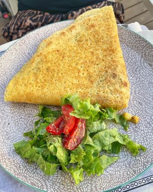 Savory crepe  at Chocolat Cafe Creperie in Naxos