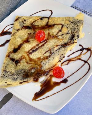 Sweet crepe  at Chocolat Cafe Creperie in Naxos