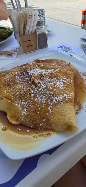 Sweet crepe at Chocolat Cafe Creperie in Naxos