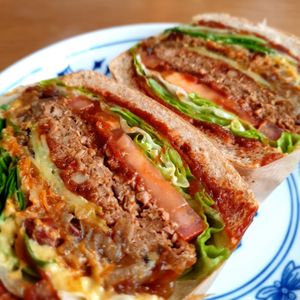 owner wants you to eat this monster with hands not fork... she will give wet wipes 😄 at Vegan Table in October 10월의 비건테이블 in Gyeonggi-do