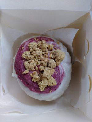 Raspberry and bay leaf doughnut (October 2022) at Glazed in Newcastle Upon Tyne