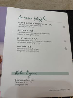 Menu March 2025  at Heavenly Desserts in Sheffield