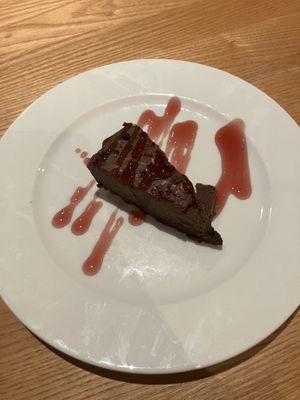 Chocolate and raspberry torte   at The Steamboat in Skegness