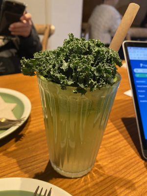 Kale juice at 14 South Lane in Hong Kong Island
