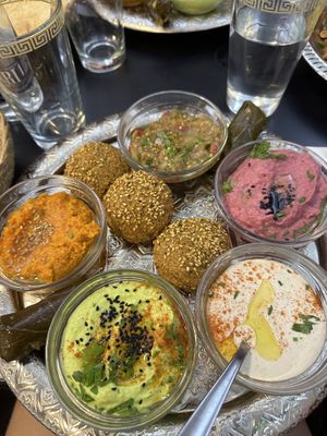 Vegan combination meal  at Syriana in Zaragoza