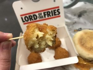 Mac and cheese balls (limited edition)  at Lord of the Fries in Malvern East