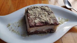 Schoko Bananen Kokos Nuss Kuchen at Les Amants du Marche in Pau
