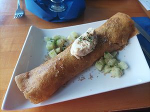 Galette de pois chiches at Les Amants du Marche in Pau