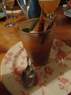 Apricot-chocolate cream at Les Amants du Marche in Pau