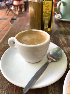 Corrado with soy milk  at El Viajero Sedentario in Sevilla