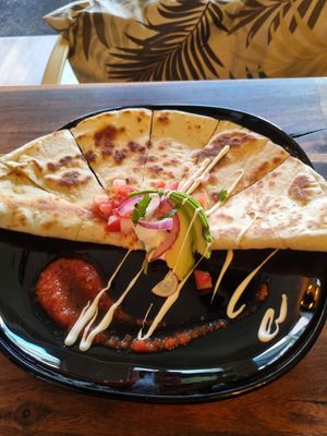 Quesadilla all on top vegan at Chicano in Trier