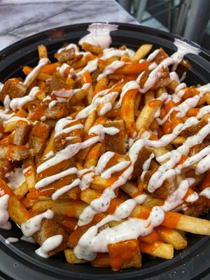 Buffalo Chik'N Fries #Veganuary at Nanas Kitchen in Chandler