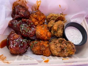 Wangz Trio Platter!  #Veganuary at Nanas Kitchen in Chandler