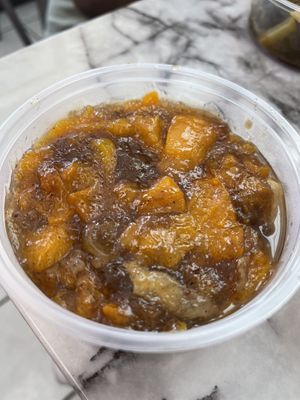 Peach cobbler  #Veganuary at Nanas Kitchen in Chandler
