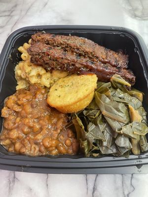 Nana’s soul plate with add on ribz  at Nanas Kitchen in Chandler