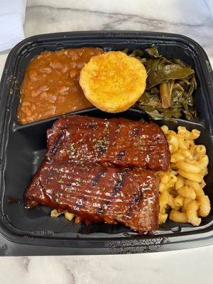 Soul plate w/prime rib at Nanas Kitchen in Chandler