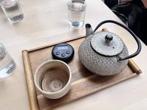 Tea with timer for right taste   at Br00m44 in Zagreb