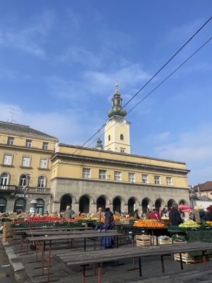 View of the market  at Br00m44 in Zagreb