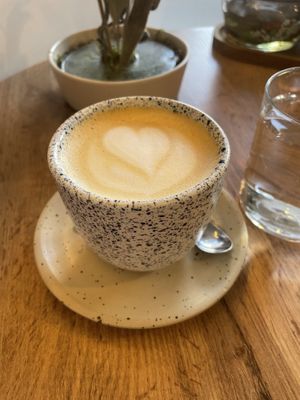 Very good coffee with range of plant milks   at Br00m44 in Zagreb