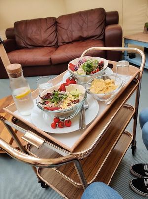 Two of our lunch bowls served here in our garden belle tent. at The Jackfruit Coffee Shop in Saundby