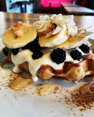 The Waffle Stack  at The Jackfruit Coffee Shop in Saundby