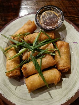 Spring rolls at Luna Inspired Street Food in Ithaca