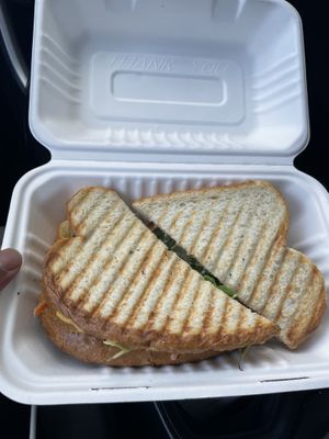 The Vegan Delight Panini  at Sol Bol in Visalia