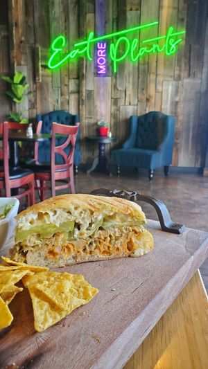 Chickpea Melt at Rooted: Eat More Plants in Medford