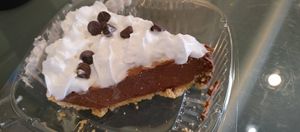 Vegan chocolate pie at Rooted: Eat More Plants in Medford