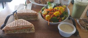 Chickpea melt at Rooted: Eat More Plants in Medford