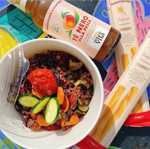 Red rice with vegetables at Donati Caffe in Portogruaro