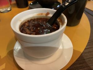 Vegan hot and sour soup (requested them to make it vegan) from set lunch menu  at Chili Fagara 麻辣燙" in Hong Kong Island