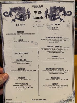 Lunch specials with vegan and vegetarian options at Chili Fagara 麻辣燙" in Hong Kong Island