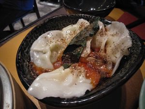 Dumplings with chilli sauce at Chili Fagara 麻辣燙" in Hong Kong Island
