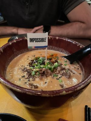 Dan Dan noodles with impossible meat  at Chili Fagara 麻辣燙" in Hong Kong Island