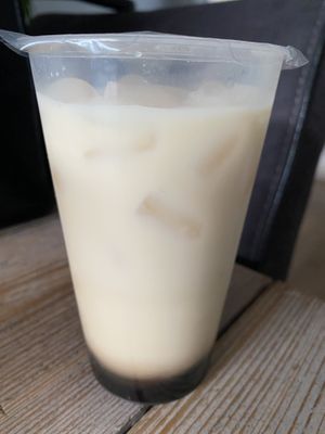 Brown sugar bubble tea with soy milk at Mister Lam Vietnamese Streetfood in Goes