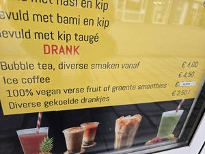 Vegan smoothies at Mister Lam Vietnamese Streetfood in Goes