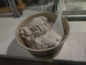 Cherry ice cream at Karma Cream in Gainesville