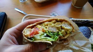 Curried chickpea wrap at Karma Cream in Gainesville