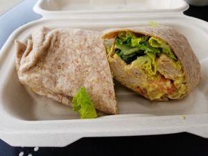 Curry chickpea wrap at Karma Cream in Gainesville