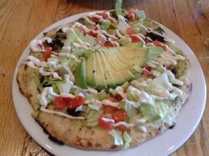 BLTA pizza at Sage Organic Vegan Cafe and KindKreme in Pasadena