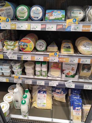 Cheeses at Biocoop in Auray