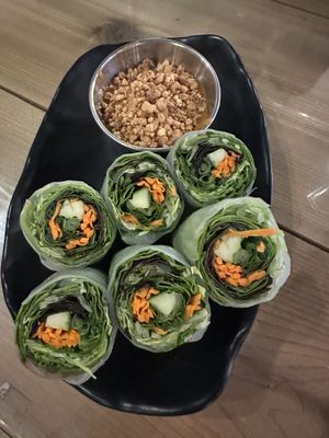 Salad rolls with peanut sauce.   at Annie's Thai in Jackson