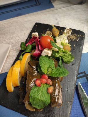 Hojas de parra rellenas #Veganuary at Restaurante Damasco in Cordoba